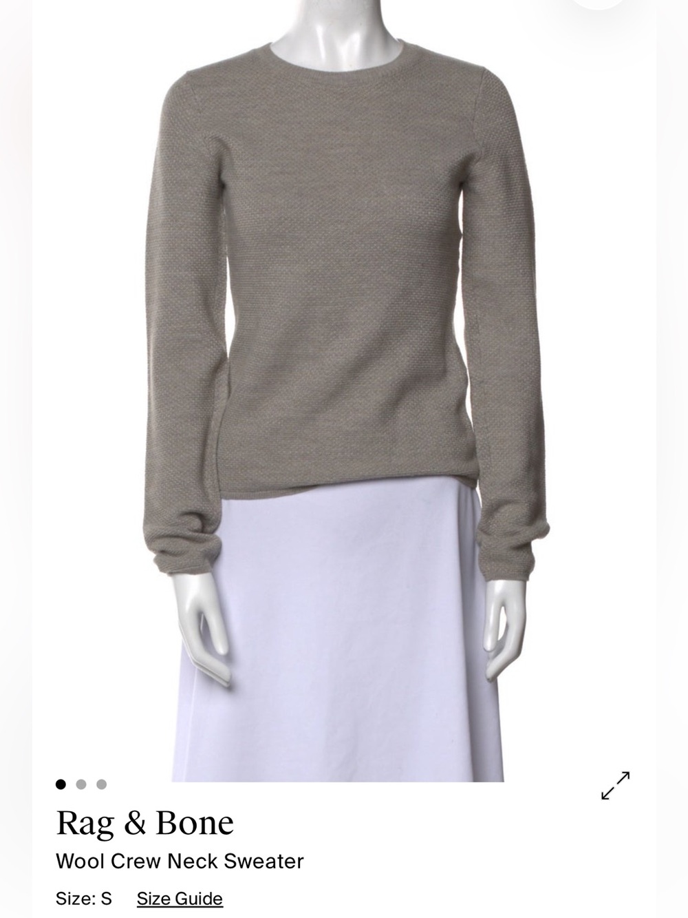 Rag & Bone Women’s Crew Neck Sweater in Grey